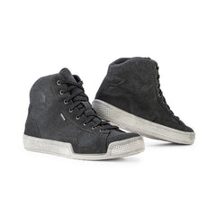 ELEVEIT MOTOBOOTS, scarpe moto impermeabili in canvas antracite. Design moderno e versatile.