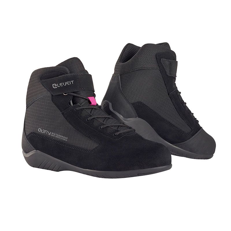 ELEVEIT MOTOBOOTS, scarpe moto impermeabili con design sportivo. Colore nero.