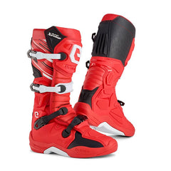 ELEVEIT MOTOBOOTS X PRIVILEGE, stivali off-road rossi con suola antiscivolo.
