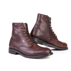 ELEVEIT MOTOBOOTS, scarpe impermeabili marroni con suola antiscivolo. Ideali per motociclisti.
