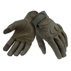 Guanti GIG PRO, un guanto estivo in pelle vera verde scuro. Compatibile con dispositivi touch screen. Di TUCANO URBANO.
