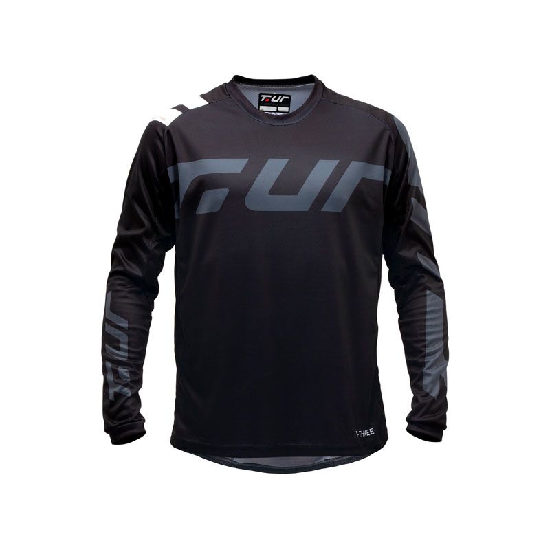 Maglia T-THREE, una maglia a manica lunga con design moderno. Colore Nero Bianco. Di T.UR.