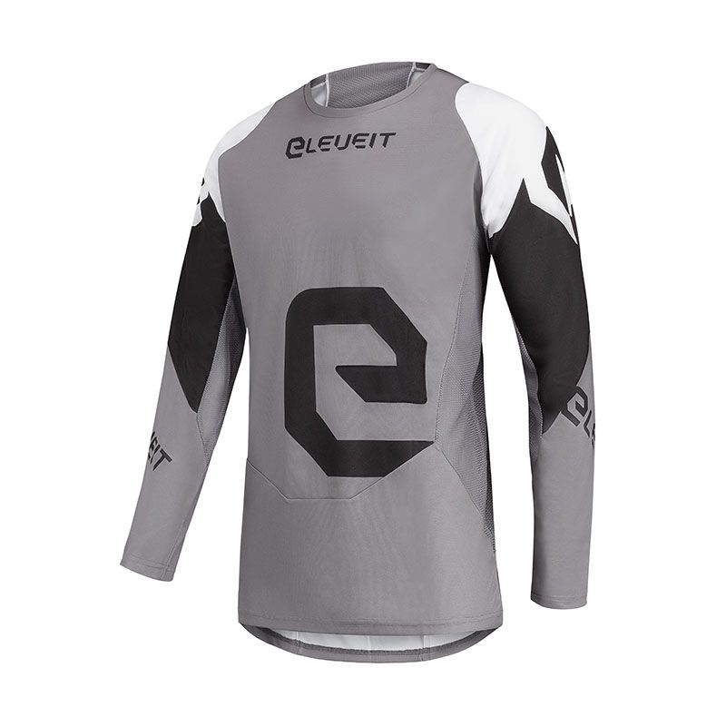 Maglia X TREME 23, una maglia off-road traspirante e ergonomica. Colore grigio scuro. Di ELEVEIT MOTOBOOTS.