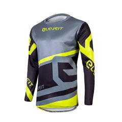 Maglia X-LEGEND, una maglia traspirante con maniche lunghe. Design moderno in nero-grigio-giallo. Di ELEVEIT MOTOBOOTS.