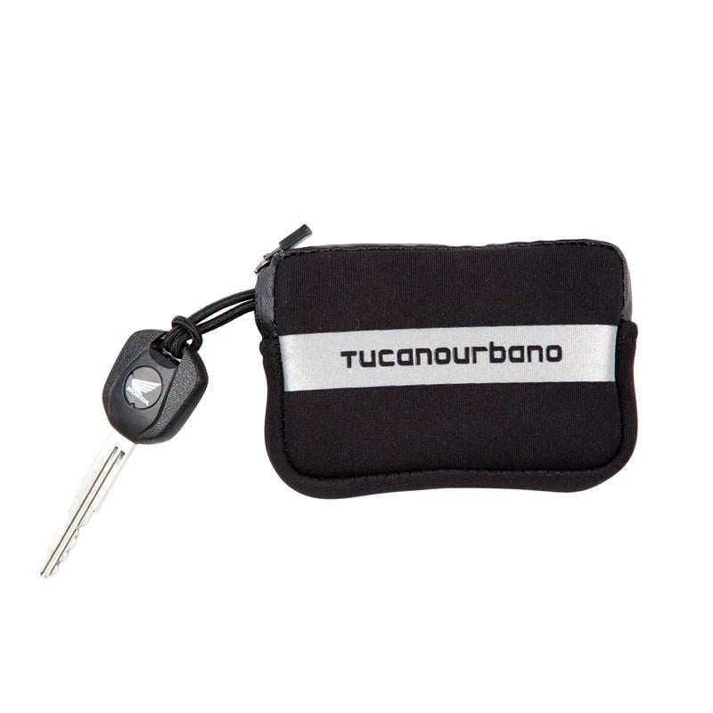 Portachiavi KEY BAG, un portachiavi in neoprene nero. Design compatto e leggero. Di TUCANO URBANO.