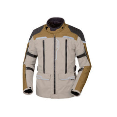 Giacca J-TWO, una giacca moto invernale con protezione a 3 strati. Colore Sand-Black. Di T.UR.