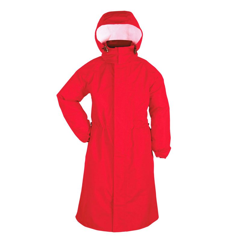 Giacca PARABELLUM KID, un giacca antipioggia rossa con cappuccio regolabile. Ideale per motociclisti. Di TUCANO URBANO.