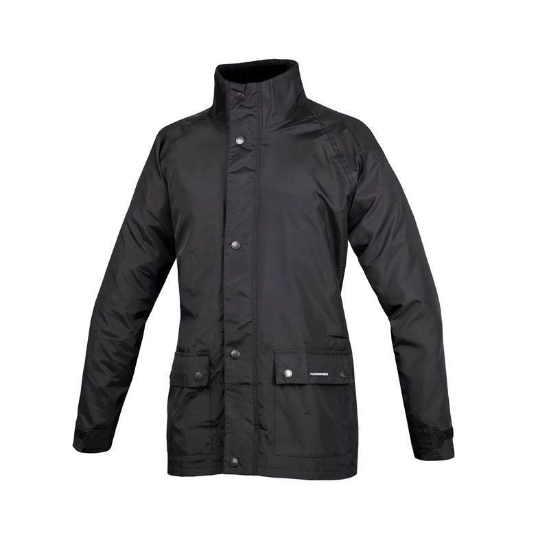 Giacca DILUVIO PLUS, un giacca impermeabile nera con cuciture sigillate. Ideale per motociclisti. Di TUCANO URBANO.