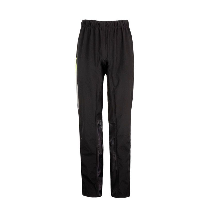 Pantaloni DILUVIO PRO, un pantalone antipioggia con tessuto impermeabile. Colore Nero-Giallo Fluo. Di TUCANO URBANO.