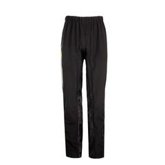 Pantaloni DILUVIO PRO, un pantalone antipioggia con tessuto impermeabile. Colore Nero-Giallo Fluo. Di TUCANO URBANO.