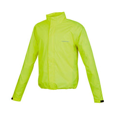 Giacca antipioggia NANO RAIN JACKET PLUS, colore giallo fluo. Supercompattabile e impermeabile. Di TUCANO URBANO.