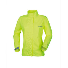 Giacca NANO RAIN LADY PLUS, un giacca antipioggia giallo fluo. Supercompattabile e impermeabile. Di TUCANO URBANO.