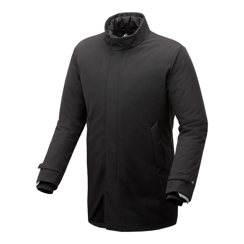 Cappotto LIVIGNO, un cappotto nero laminato stretch. Certificato CE Classe A. Di TUCANO URBANO.
