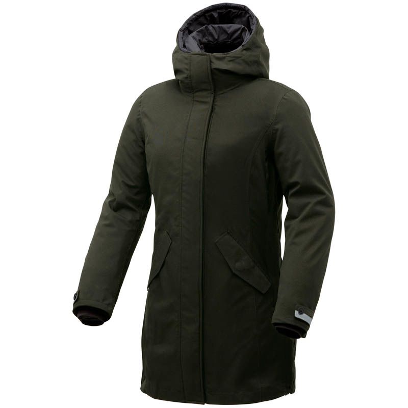 Parka Verde Airborne, un parka femminile con certificazione CE Classe A. Da TUCANO URBANO.