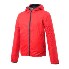 Giacca TRUDE, un giacca invernale unisex reversibile rossa. Impermeabile e traspirante. Di TUCANO URBANO.