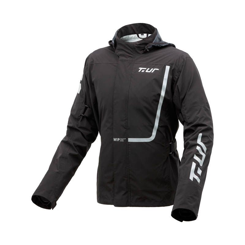 Giacca Impermeabile HYDROSCUD® Nera, una giacca per moto con protezione antipioggia. Da T.UR.