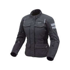 Giacca LAPLAND HYDROSCUD LADY, una giacca moto invernale con protezione avanzata. Colore antracite-nero. Di T.UR.