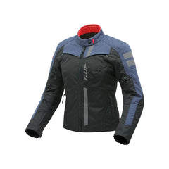 Giacca Tasmania Hydroscud® Lady, una giacca moto invernale blu-nero. Impermeabile e traspirante. Di T.UR.