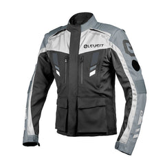 Giacca MUD MAXI JACKET, una giacca moto resistente e ergonomica. Colore nero e grigio. Di ELEVEIT MOTOBOOTS.