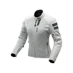 Giacca ELBA LADY Ice, una giacca estiva certificata Classe A. Colore ghiaccio, ventilazione ottimale. Di T.UR.