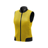 Gilet FLOWMOTION LADY, un gilet giallo in rete traspirante. Protezione CE integrata. Di TUCANO URBANO.
