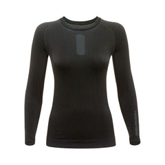 Maglia Tecnica UPSKIN LADY, una maglia seamless nera. Ideale per moto. Di TUCANO URBANO.