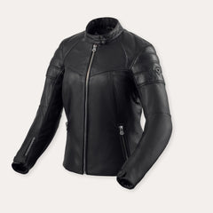 Giacca Moto Urbana in Pelle con Protezioni SEESMART REV'IT! London Ladies