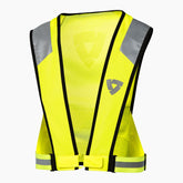 Gilet Connector NEON, un gilet unisex giallo neon con strisce riflettenti. Compatibile con giacche REV'IT!.