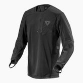 Jersey Sierra, una maglia moto ventilata con protezione CE. Colore nero. Di REV'IT!.