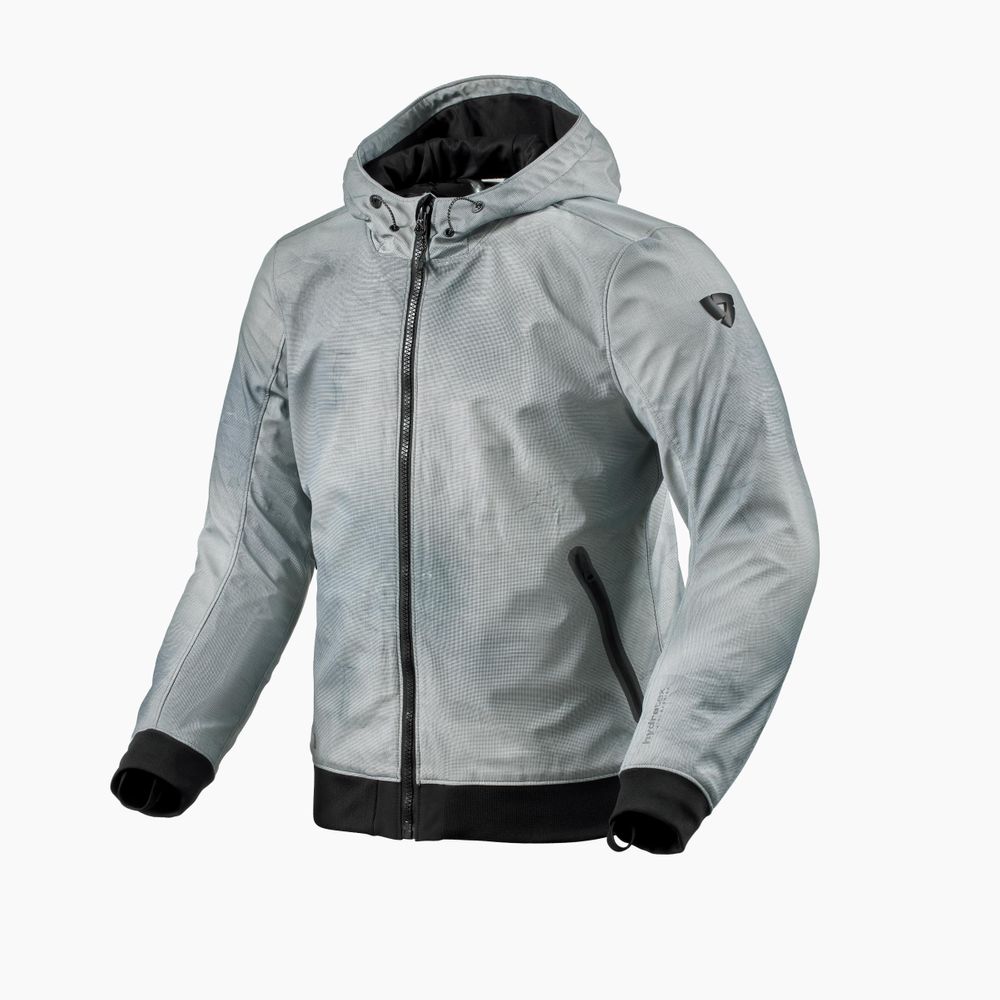 Giacca Saros WB, una giacca moto con protezioni SEESMART. Colore Nero-Antracite. Di REV'IT!.