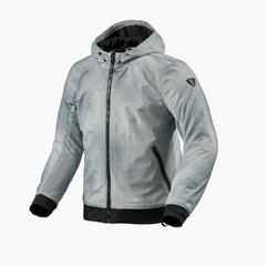 Giacca Saros WB, una giacca moto con protezioni SEESMART. Colore Nero-Antracite. Di REV'IT!.