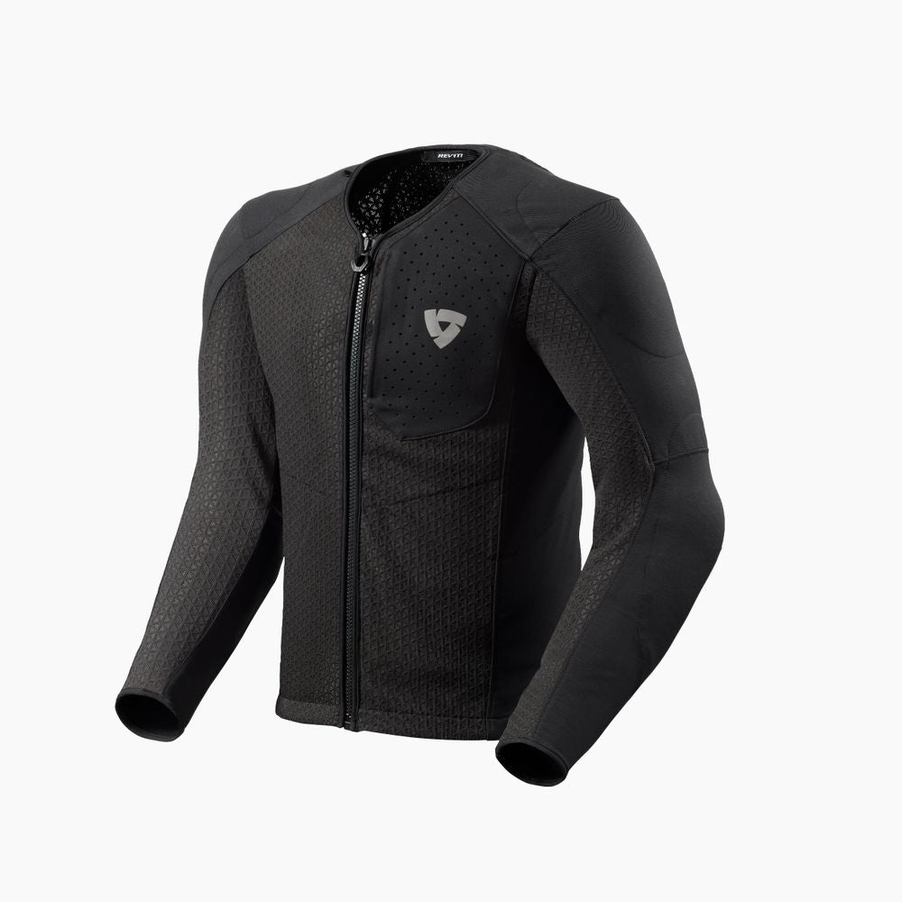 Giacca Protettiva Nucleus, una giacca con protezioni CE. Colore nero, design elegante. Di REV'IT!.