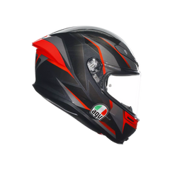 Casco Integrale MotoGP Sport Touring Ultra Leggero AGV K6 S MPLK Slashcut Black/Grey/Red