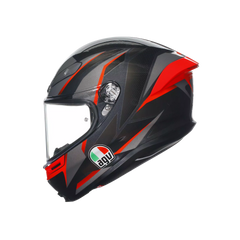 Casco Integrale MotoGP Sport Touring Ultra Leggero AGV K6 S MPLK Slashcut Black/Grey/Red