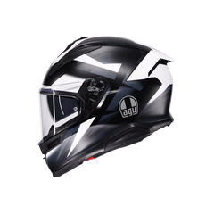 Casco integrale AGV K7 E2206 MPLK trs Glimpse Matt Black/White