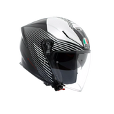 Casco Moto Jet AGV K5 Jet Evo Control Matt Black/White