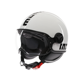 MOMODESIGN FGTR CLASSIC BIANCO LUCIDO / NERO - CASCO JET CON VISIERA E2206