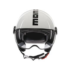 MOMODESIGN FGTR CLASSIC BIANCO LUCIDO / NERO - CASCO JET CON VISIERA E2206