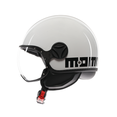 MOMODESIGN FGTR CLASSIC BIANCO LUCIDO / NERO - CASCO JET CON VISIERA E2206