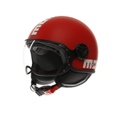 MOMODESIGN FGTR CLASSIC CANDY ROSSO OPACO / BIANCO - CASCO JET CON VISIERA E2206