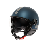 MOMODESIGN FGTR EVO AVIO OPACO / ARGENTO - CASCO JET CON DOPPIA VISIERA E2206