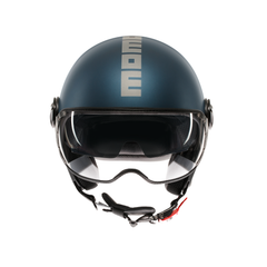 MOMODESIGN FGTR EVO AVIO OPACO / ARGENTO - CASCO JET CON DOPPIA VISIERA E2206