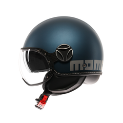 MOMODESIGN FGTR EVO AVIO OPACO / ARGENTO - CASCO JET CON DOPPIA VISIERA E2206