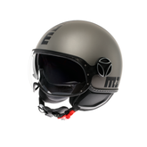 MOMODESIGN FGTR EVO TITANIO OPACO / NERO - CASCO JET CON DOPPIA VISIERA E2206