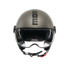 MOMODESIGN FGTR EVO TITANIO OPACO / NERO - CASCO JET CON DOPPIA VISIERA E2206