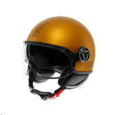 MOMODESIGN FGTR EVO OCRA OPACO / TEXTURE GRIGIA - CASCO JET CON DOPPIA VISIERA E2206