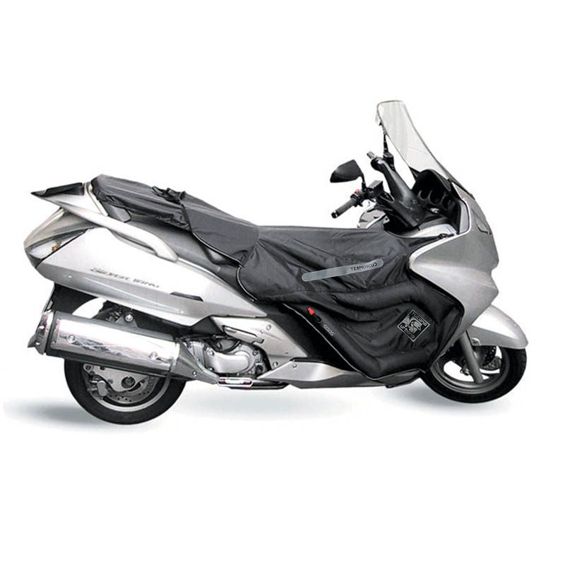 Coprigambe Termoscud®, un coprigambe impermeabile con fodera termica. Su scooter. Di TUCANO URBANO.