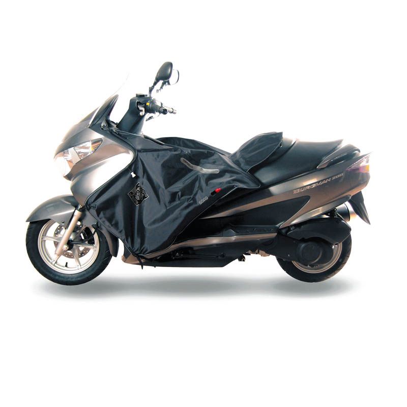 Coprigambe Termoscud®, un coprigambe impermeabile con fodera termica. Su scooter. Di TUCANO URBANO.