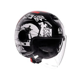 Casco Moto Jet ETERES AGV E2206 History Matt Black/White/Red