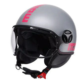 Casco Jet Momodesign FGTR Classic Grigio Fucsia Fluo Opaco